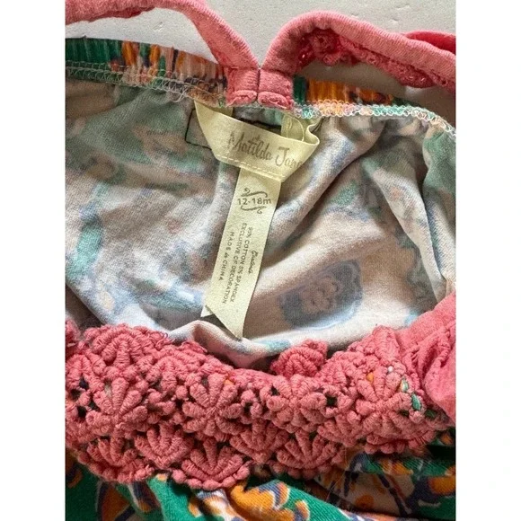 Matilda Jane Floral Sleeveless Romper 12-18 Months - Picture 6 of 6